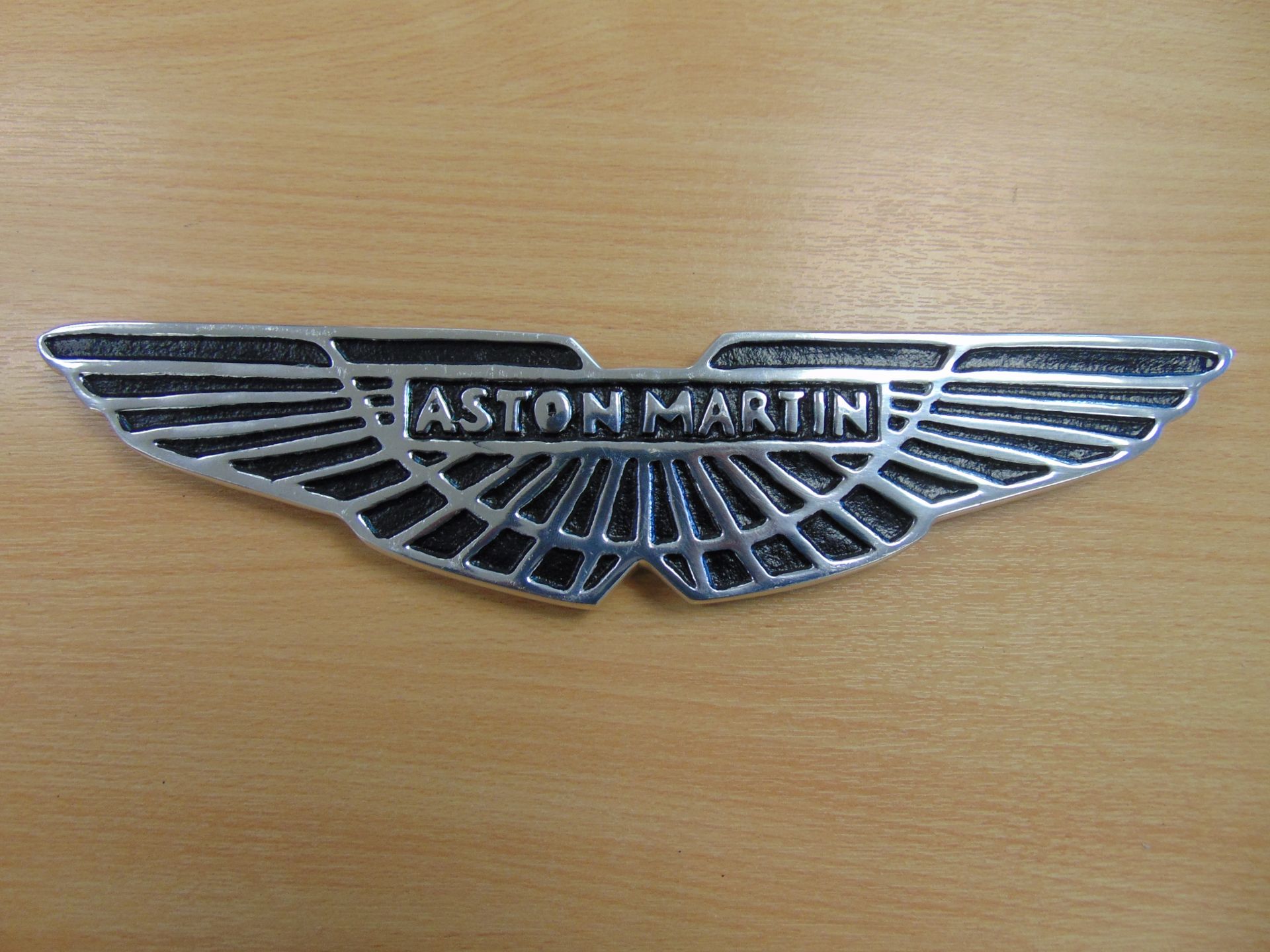 2 x Aston Martin Polished Aluminium Signs and Plaque - Image 2 of 7