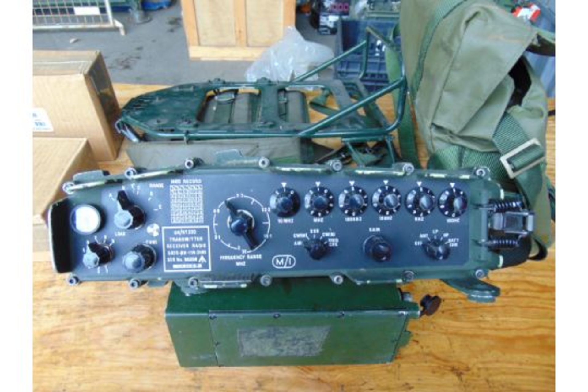 Clansman UK RT 320 HF Transmitter Receiver c/w 2 Spare Batteries etc