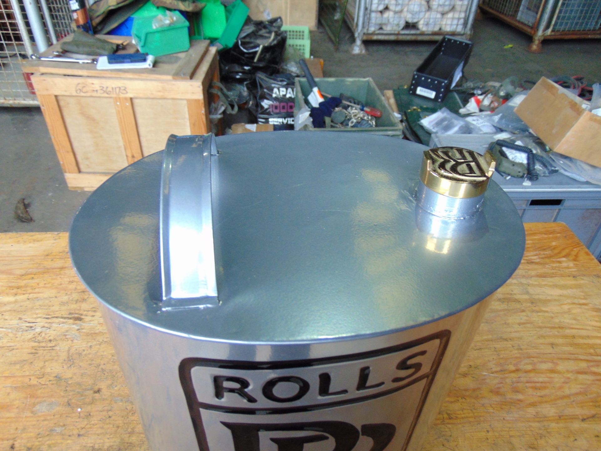 Rolls Royce 2 Gall Oil/Fuel Can Oval with Brass Cap - Image 4 of 5