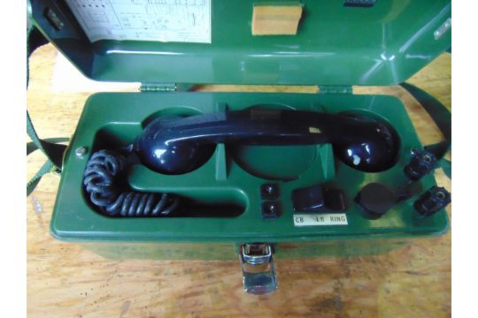 2 x UK PTC 405 Field Telephone Sets - Image 3 of 4