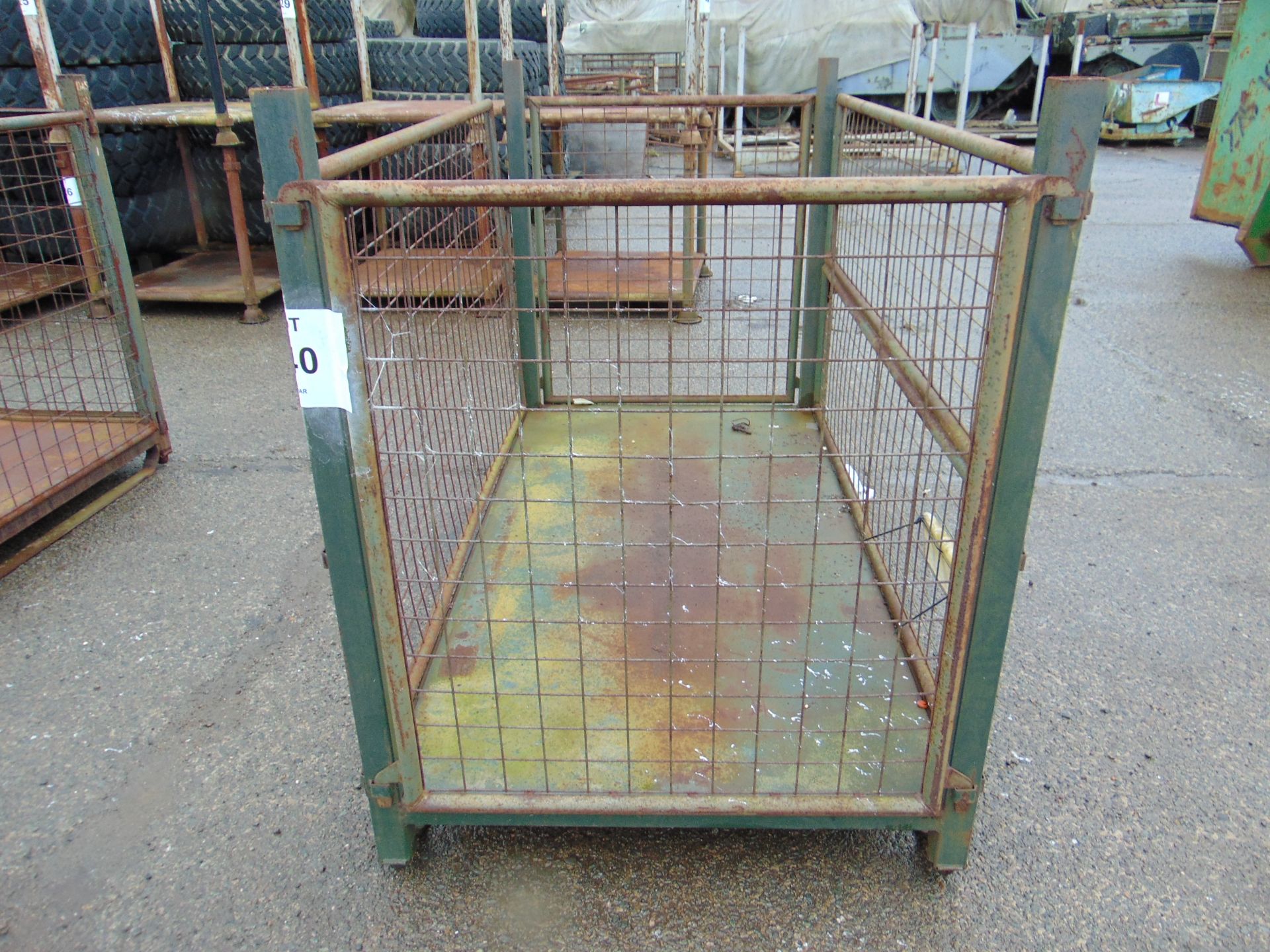 Heavy Duty MOD Steel Stacking Stillage w/ Removeable Side Bars & Corner Posts - Image 2 of 2