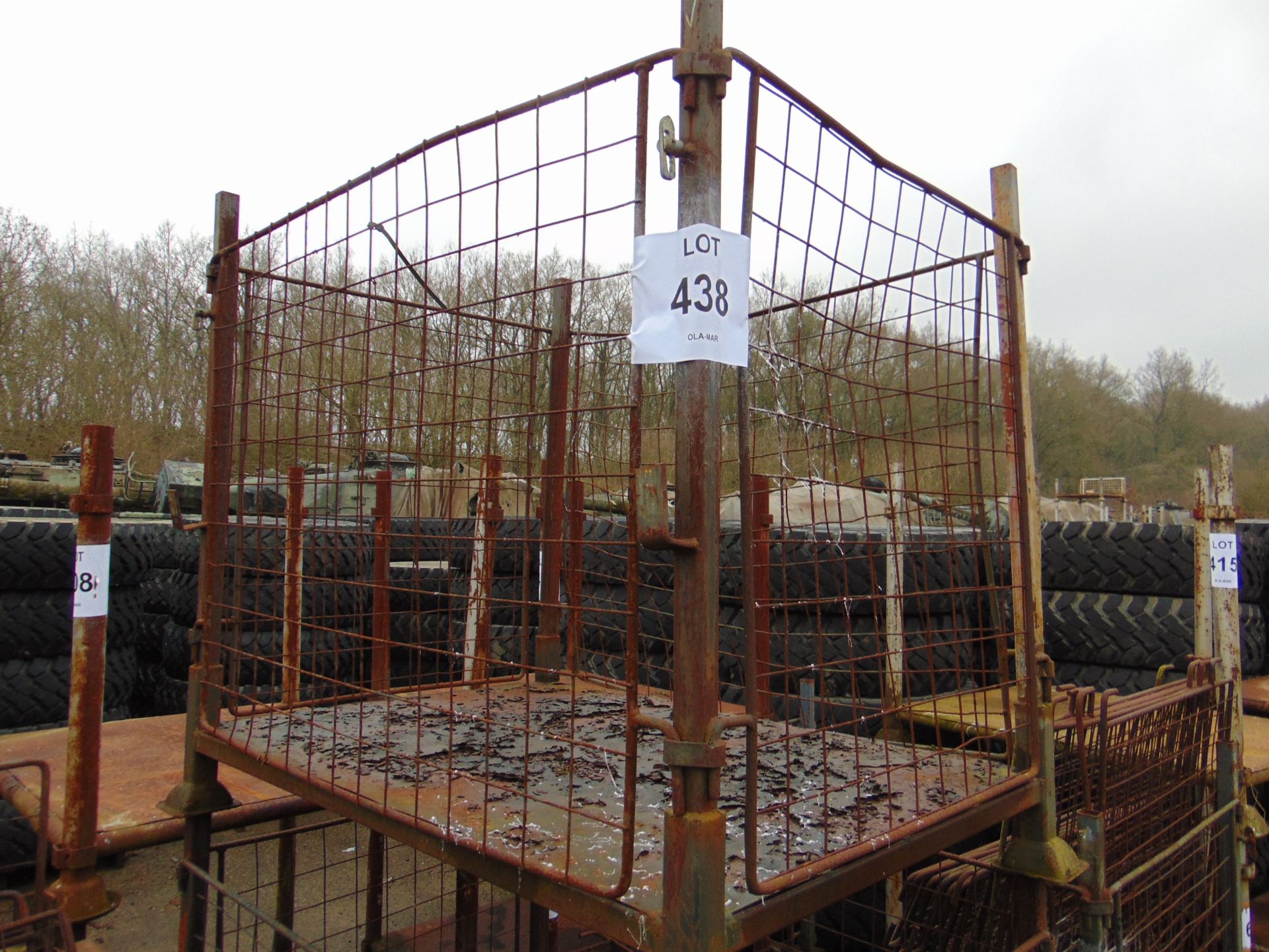 Steel Stacking Stillage w/ Removeable Sides & Corner Posts - Image 4 of 4