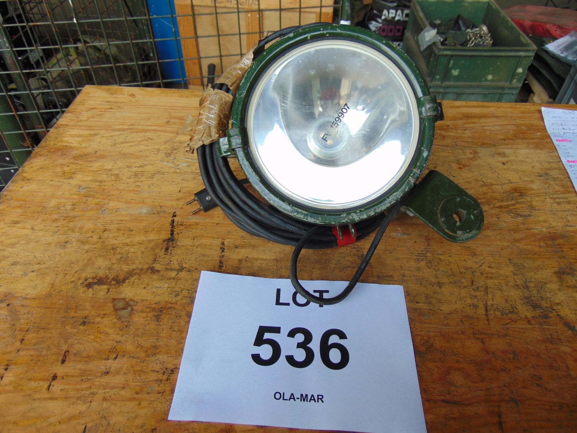 Land Rover Francis Search Light c/w Lead and Plug