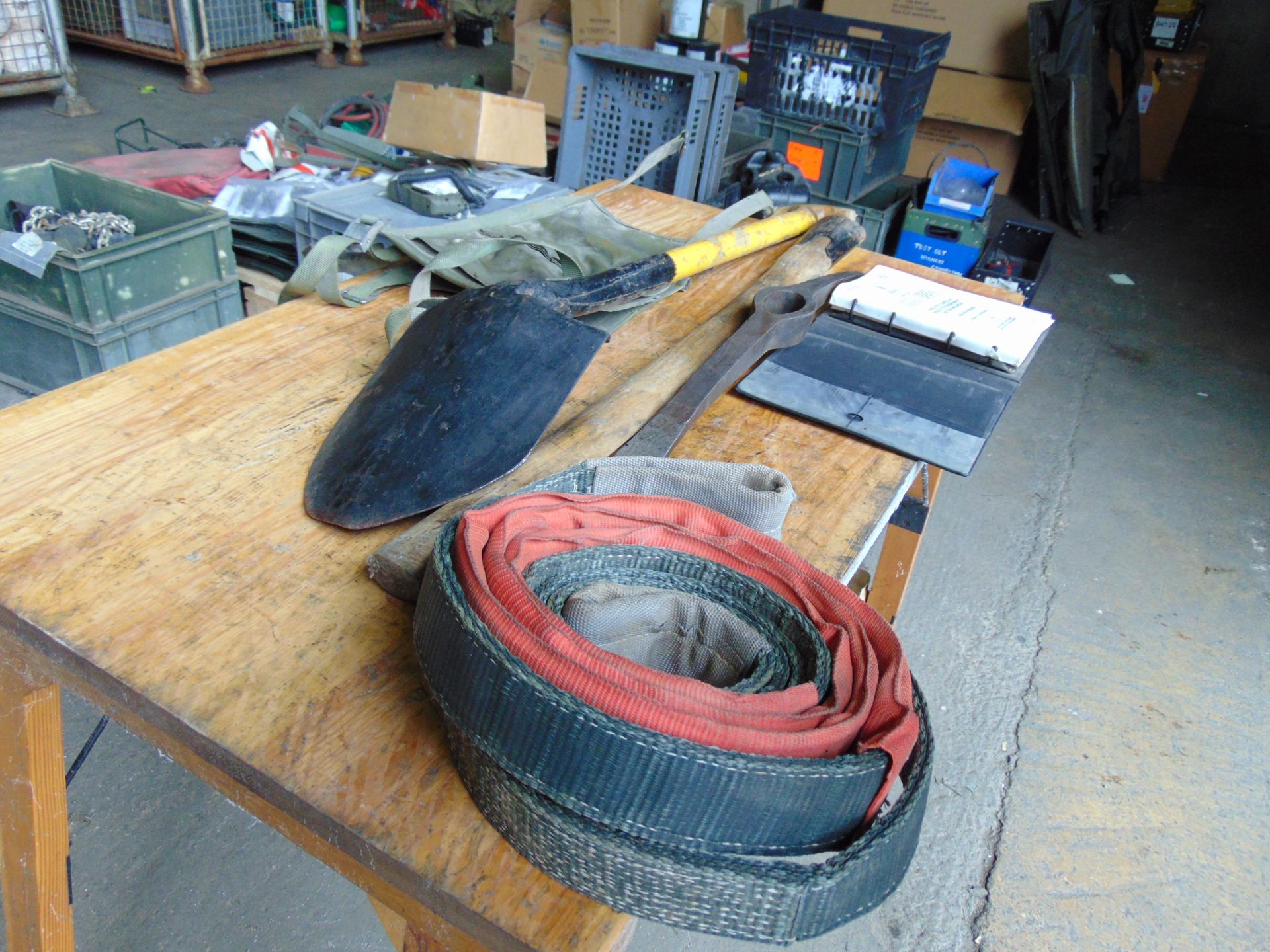1 Set of Land Rover Wolf Pioneer Tools, Tow Rope, Spare Wheel Carrier and Manual - Image 3 of 7