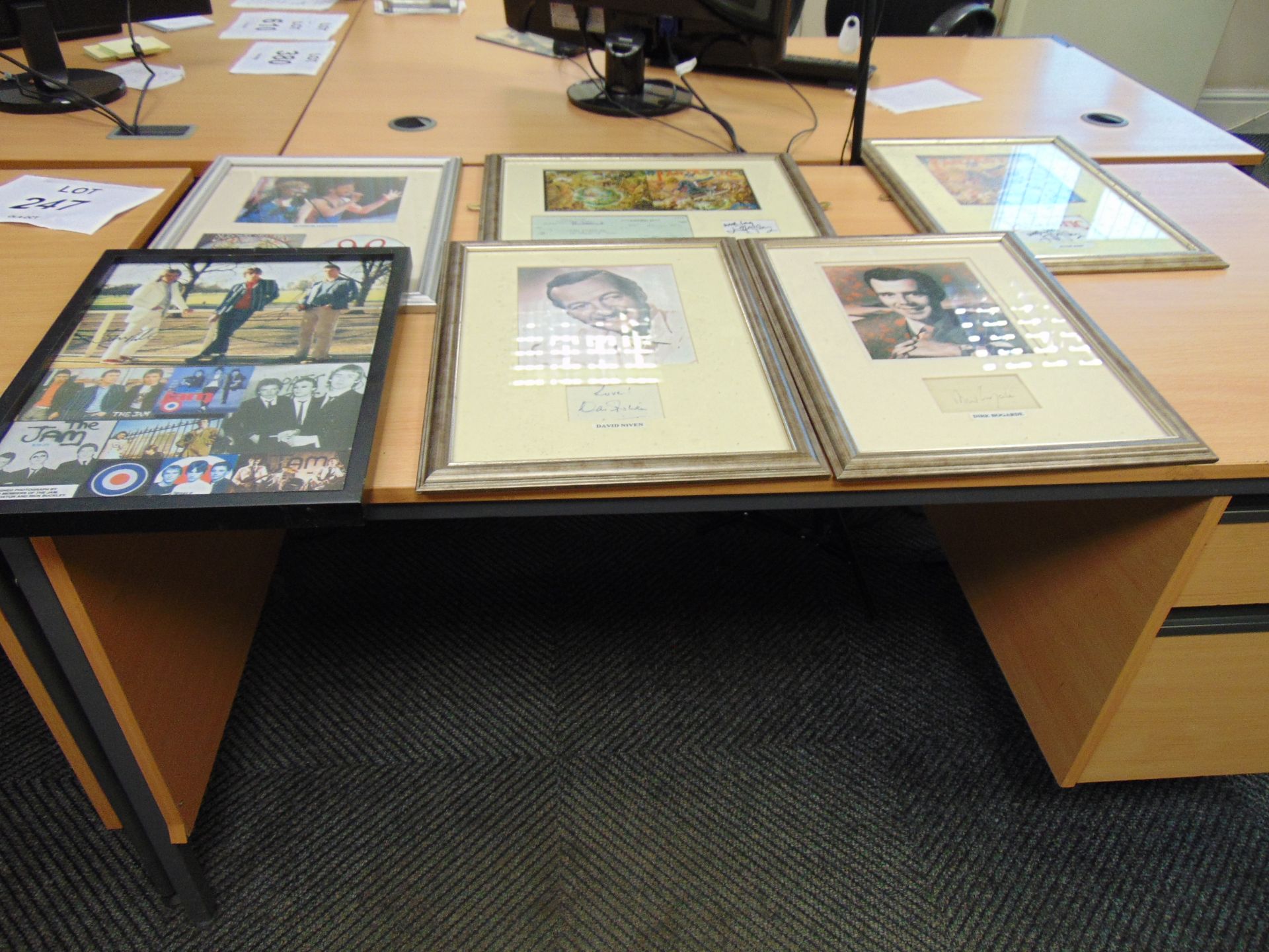 6 x Signed and Framed Pictures inc Elton John, Scissor Sisters, Jam, Dirk Bogande, David Niven etc - Image 3 of 6