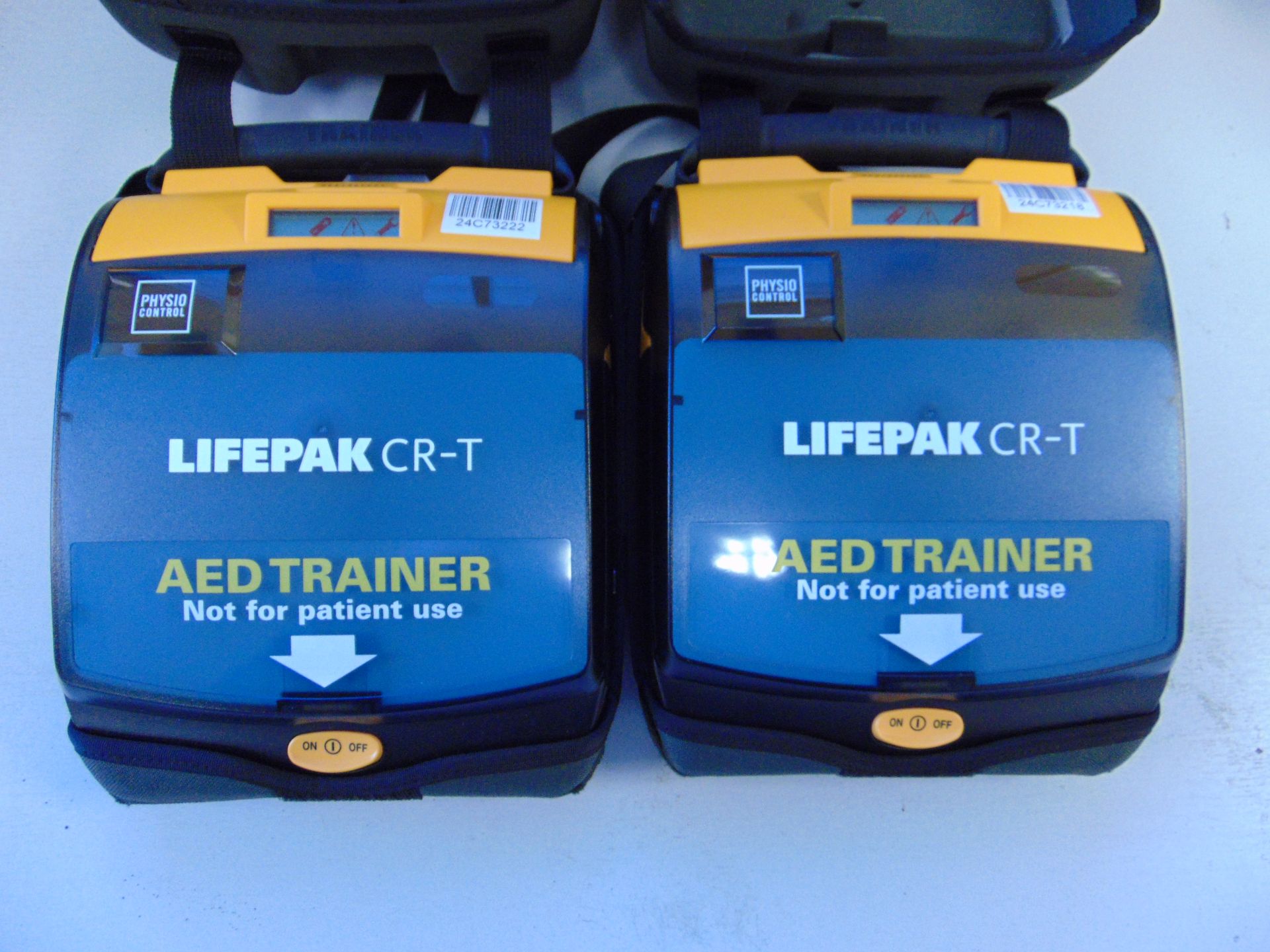 2 x Physio Controls Lifepak CR-T Defibrillator AED Trainer Unit in Carry Case - Image 3 of 4