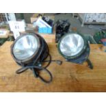 2 x FV159907 Vehicle Search Light c/w Leads, Bracket etc