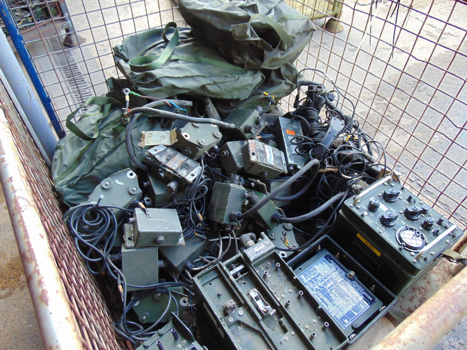 1 x Stillage of Clansman Radio Equipment inc Transmitter, Test Sets, Charger, Cables, Handsets etc