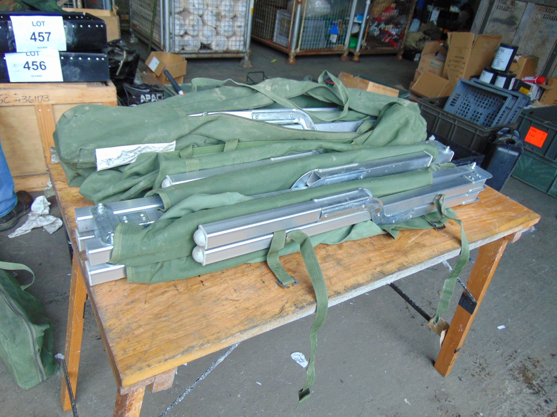 2 x British Army Camp Beds in Bags - Image 7 of 7