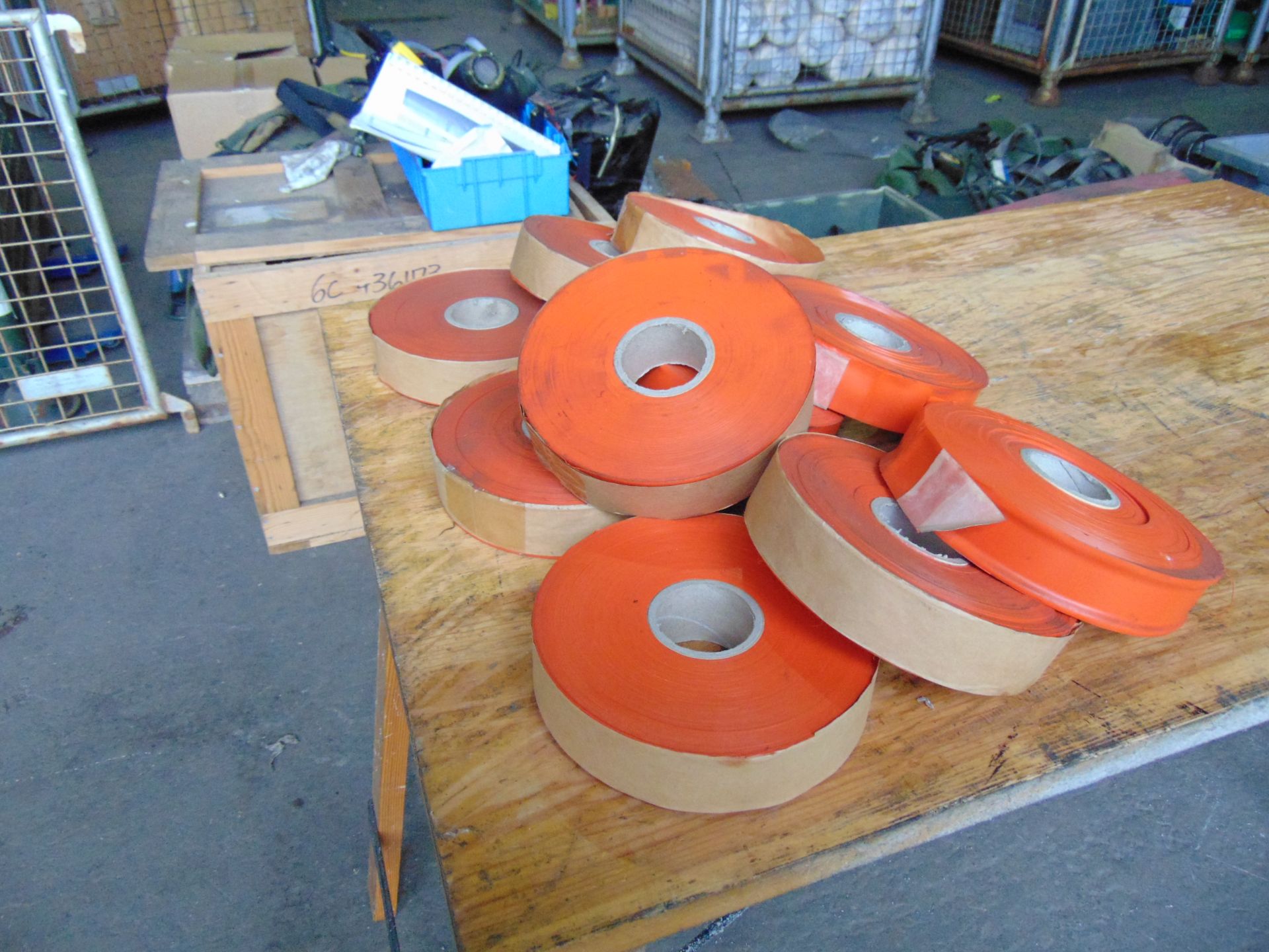 10 x Rolls of Orange Mine Tape - Image 3 of 5