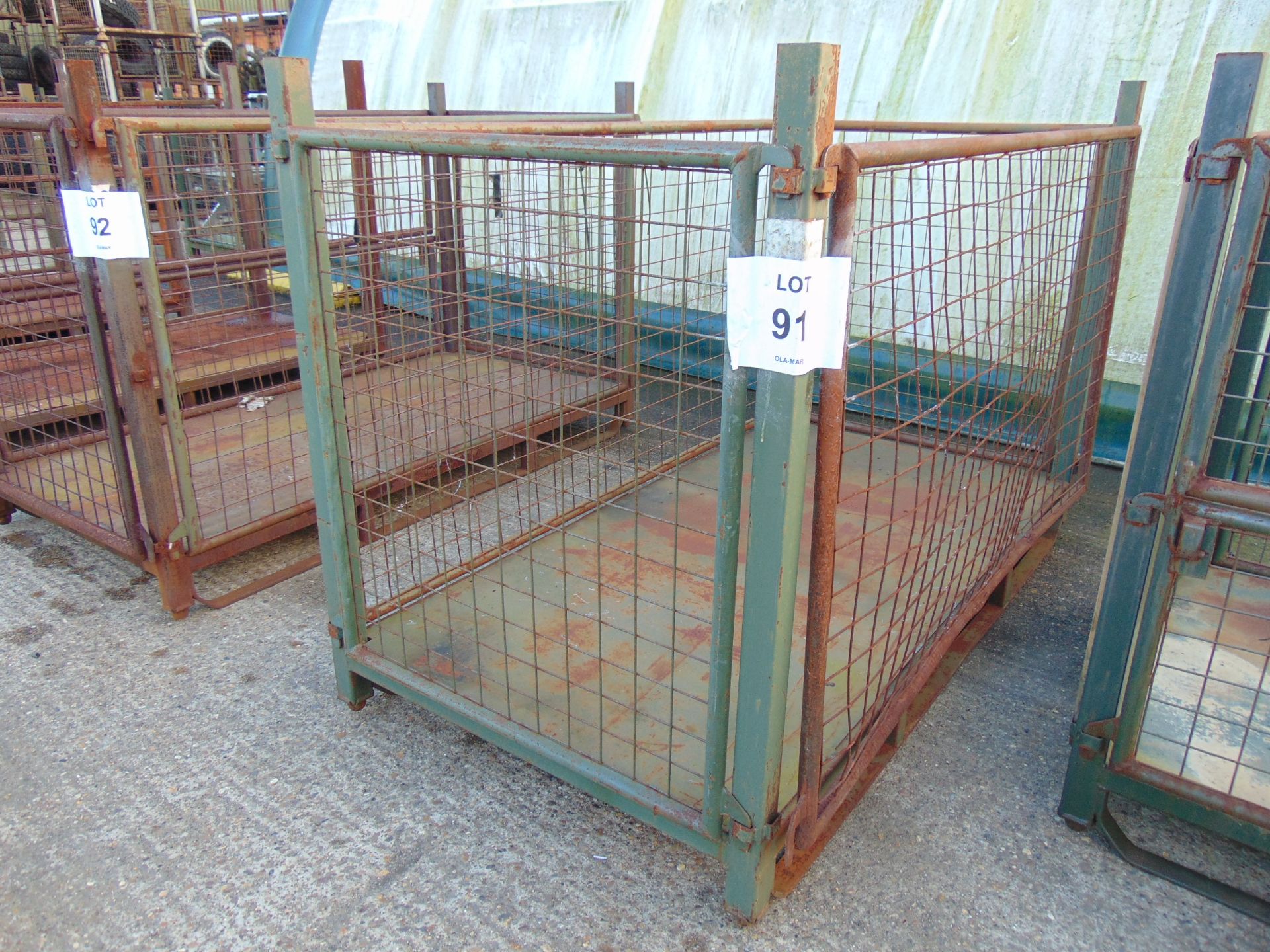 MOD Heavy Duty Stacking Steel Stillage Post Pallet