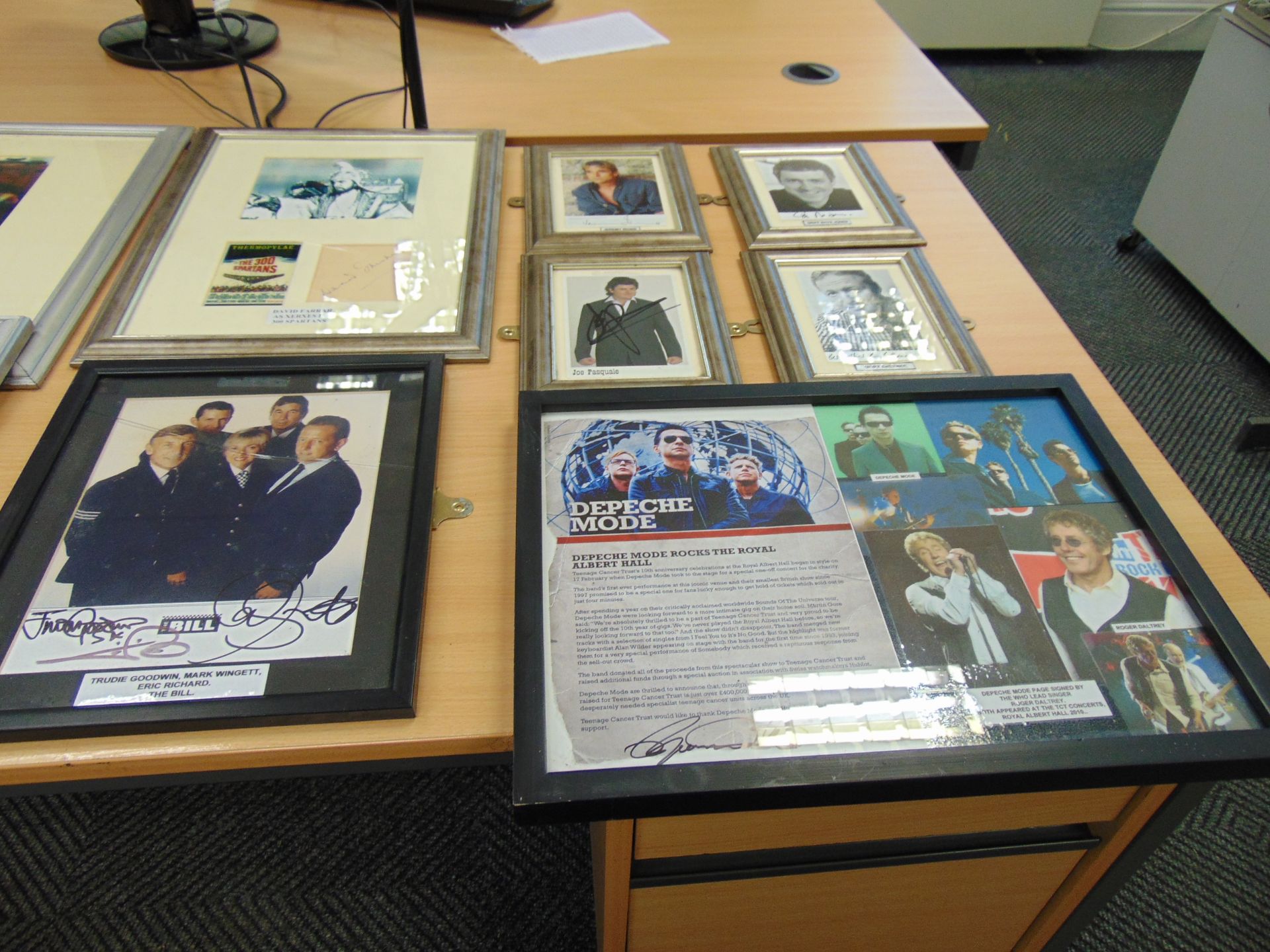 16 x Signed and Framed Pictures inc Tom Jones, Depeche Mode etc etc - Image 3 of 5