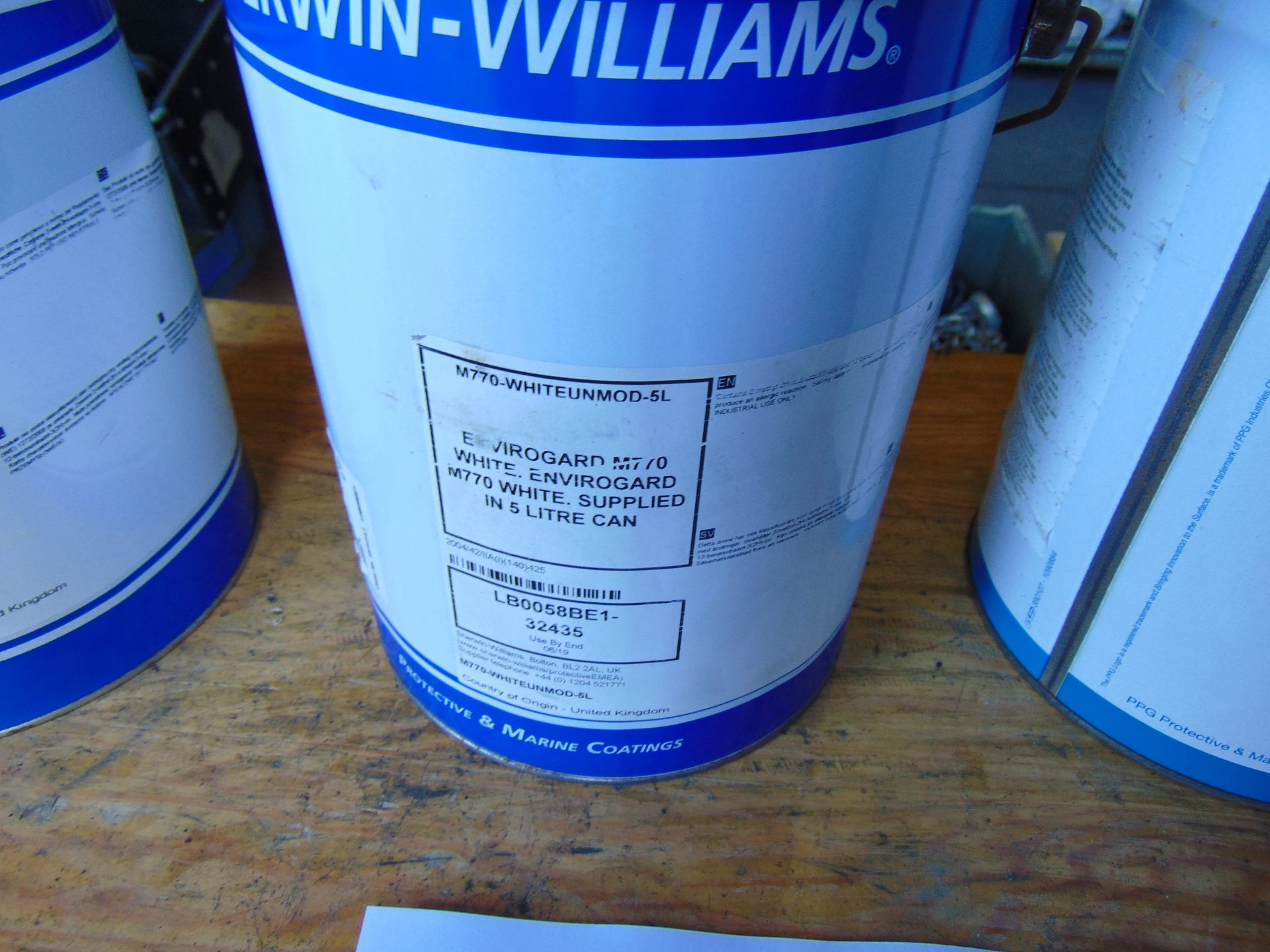 3 x Tins Sherwin Williams Paint (2 x White + 1 x Silver) - Image 4 of 4