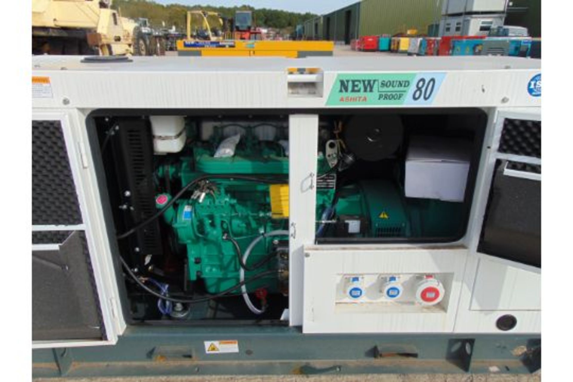 2023 UNISSUED 80 KVA 3 Phase Silent Diesel Generator Set - Image 9 of 15