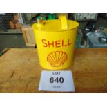 New Unused Large Shell 2 Gall Oval Fuel/Oil Can c/w Brass Cap