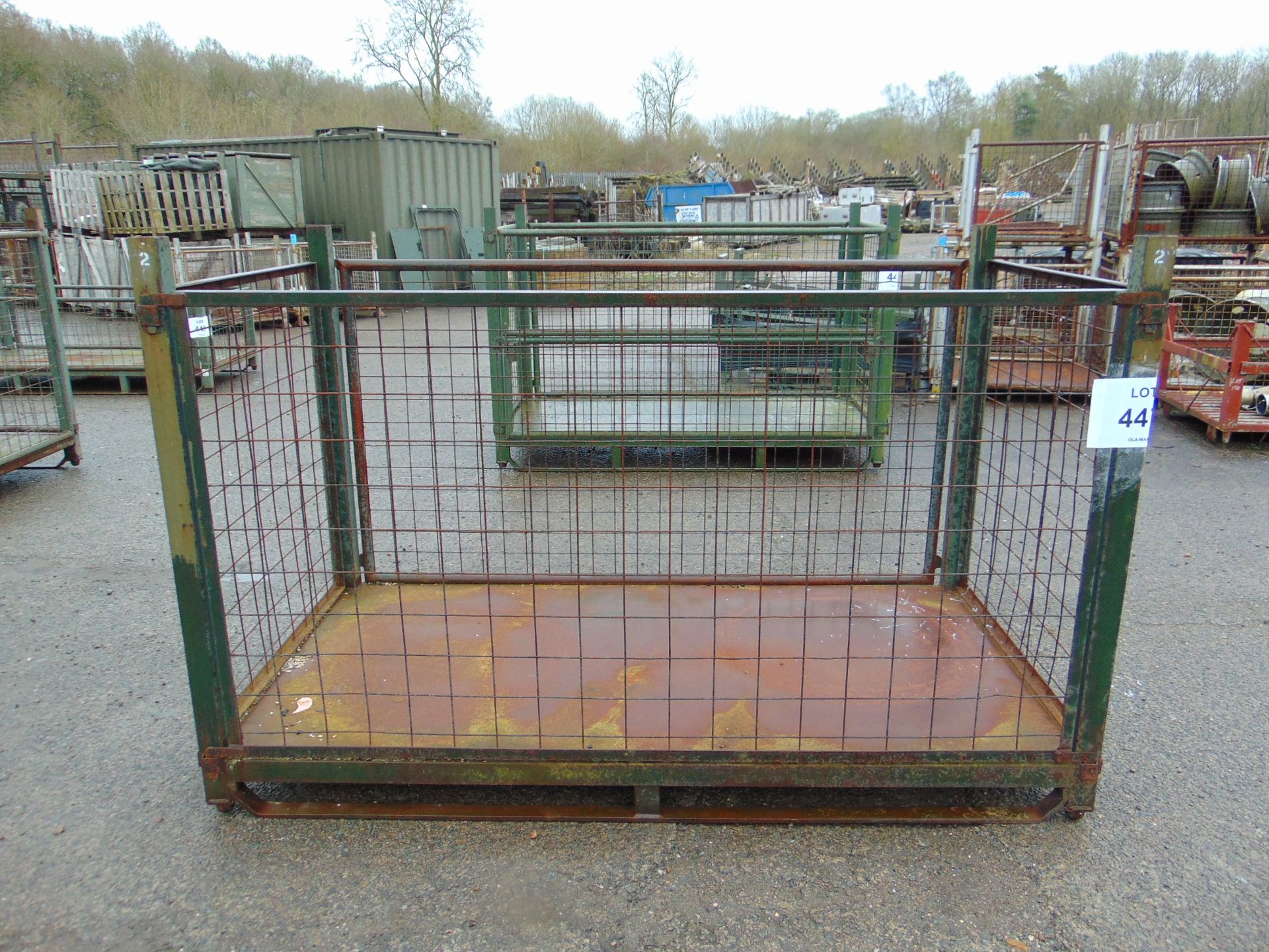 Heavy Duty MOD Steel Stacking Stillage w/ Removeable Side Bars & Corner Posts