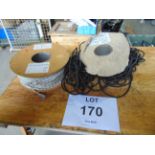 1 Roll 439m White/Black cord and 1 Roll of 100m Bungee Shock Cord