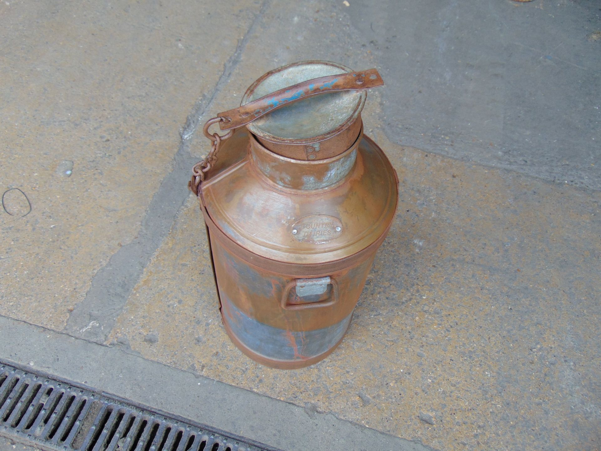 Galvanised Antique 5 gall Milk Churn