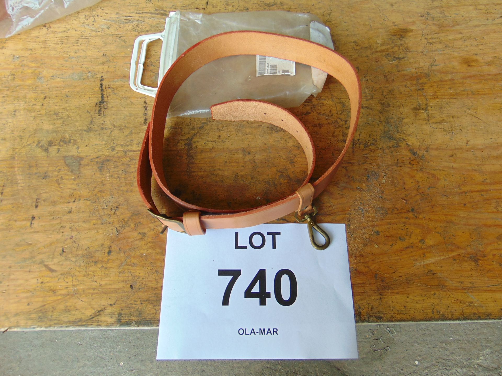 New Unissued Leather Belt Signals Linesman in Original Packaging