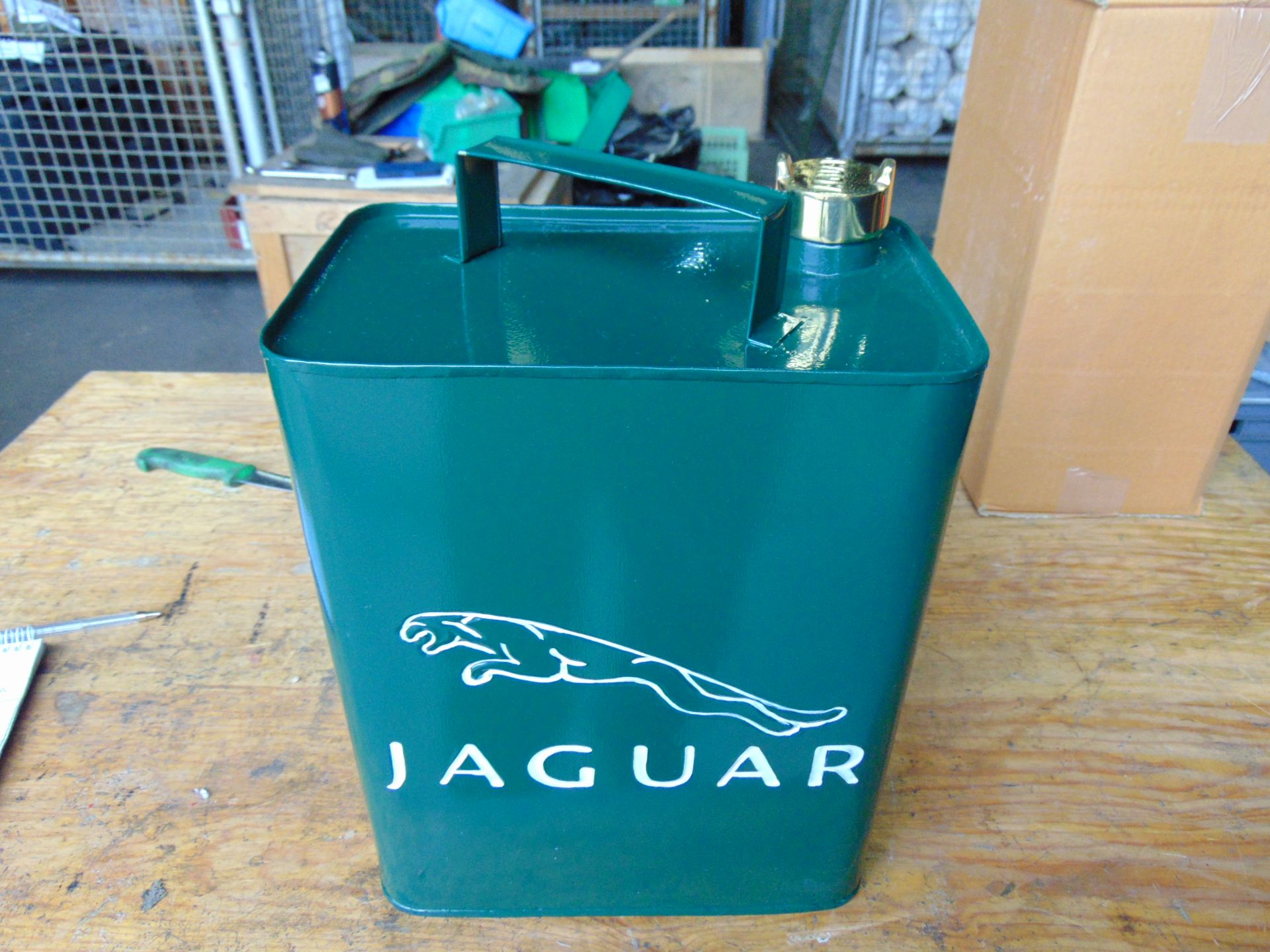 New Unissued Jaguar 1 Gall Fuel/Oil Can with Grass Cap