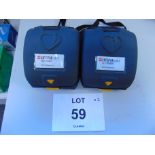 2 x Physio Controls Lifepak CR-T Defibrillator AED Trainer Unit in Carry Case