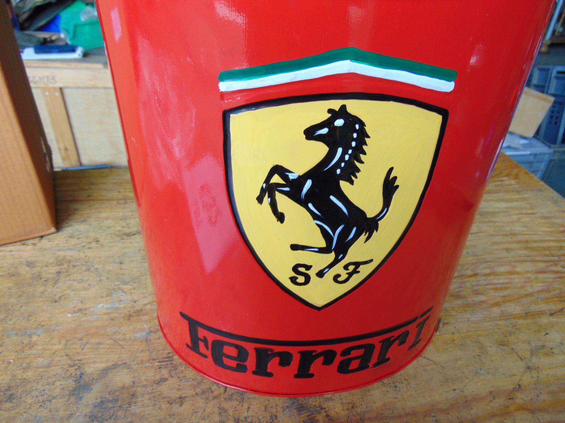 Ferrari Hand Painted 1 Gall Fuel/Oil Can with Brass Cap - Image 2 of 5