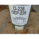 1 x 25 Litre Drum of OEP-220 Engine Oil Unissued MoD Reserve Stock