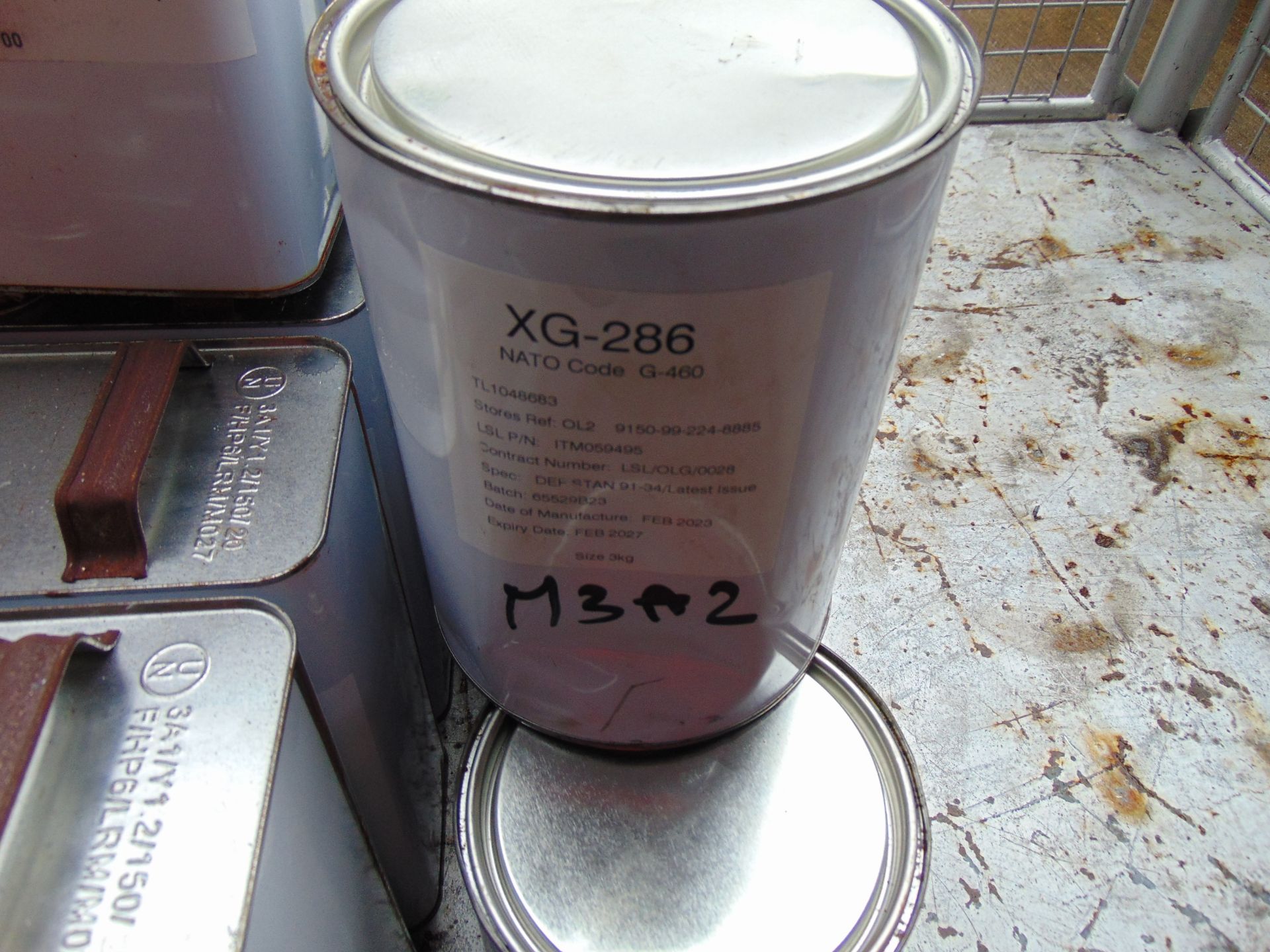 8 x 3kg Tins of XG286 High Performance General Purpose Water Resistant Bearing Grease. - Image 2 of 3
