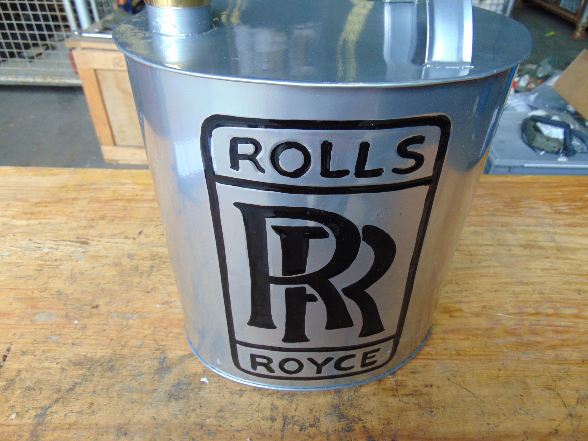 Rolls Royce 2 Gall Oil/Fuel Can Oval with Brass Cap - Image 5 of 5