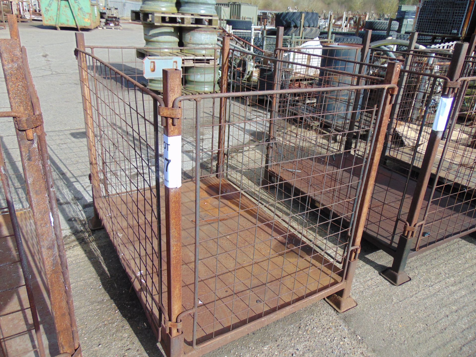 Steel Stacking Stillage with removeable sides and corner posts