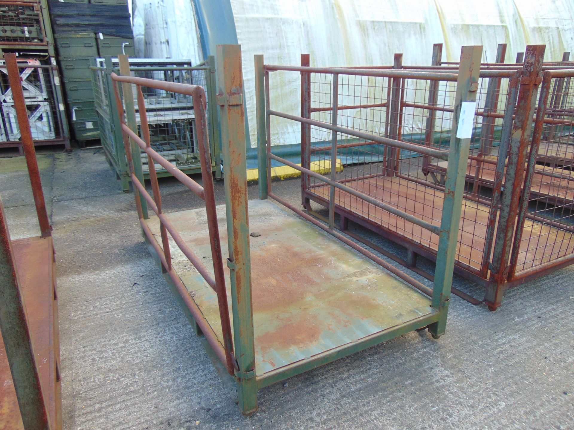 MOD Heavy Duty Stacking Steel Stillage Post Pallet - Image 3 of 3