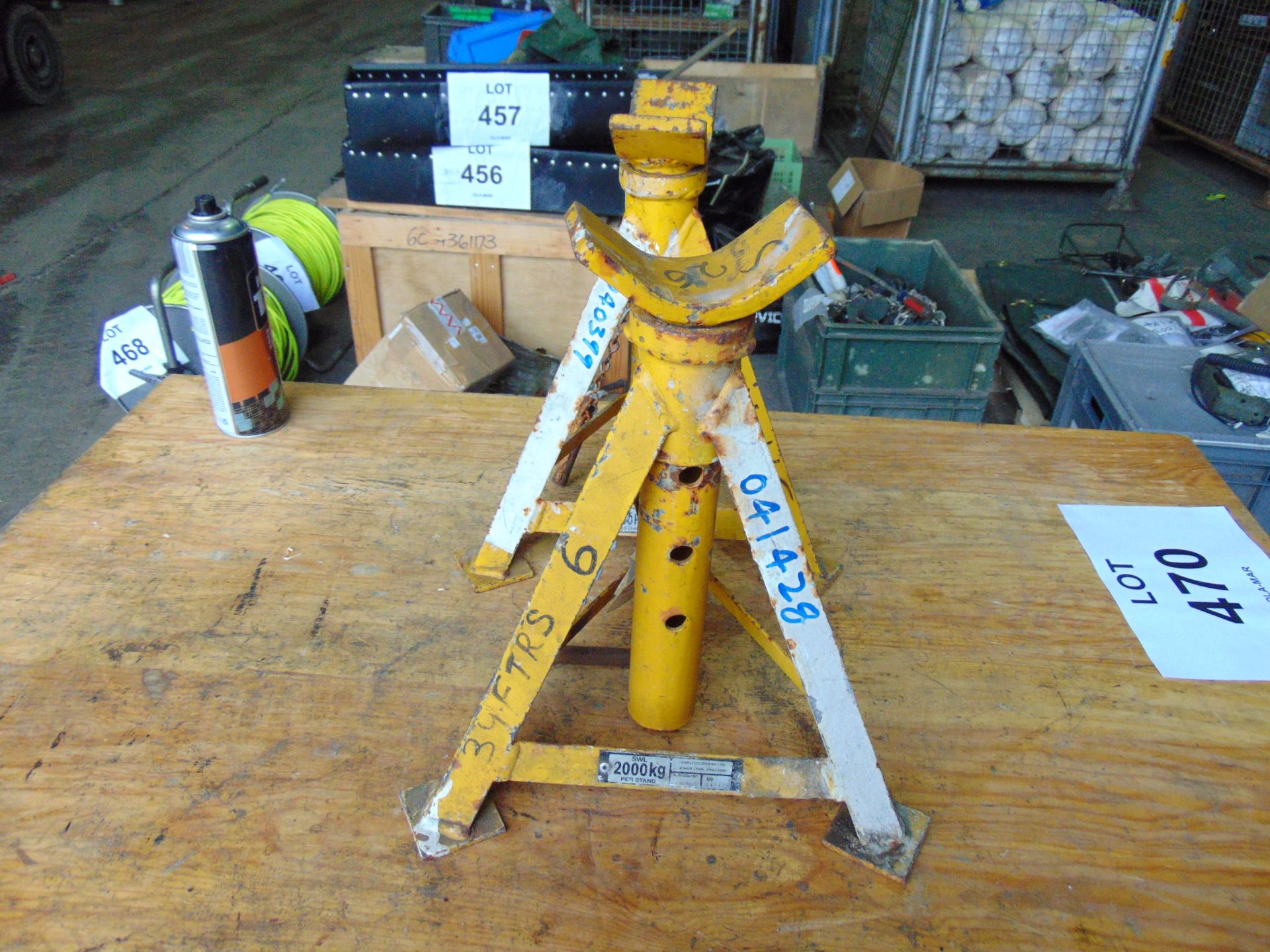 2 x 2 ton Adjustable Axle Stands - Image 5 of 5