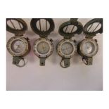 4 x Stanley London British Army Prismatic Compass in Mils, Nato Marked