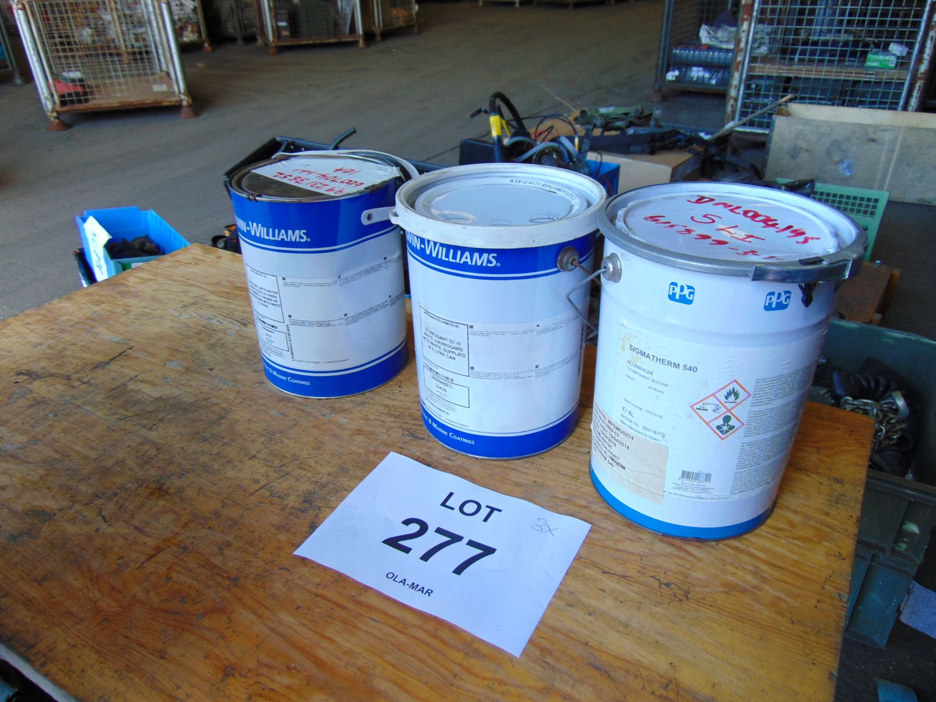 3 x Tins Sherwin Williams Paint (2 x White + 1 x Silver) - Image 2 of 4