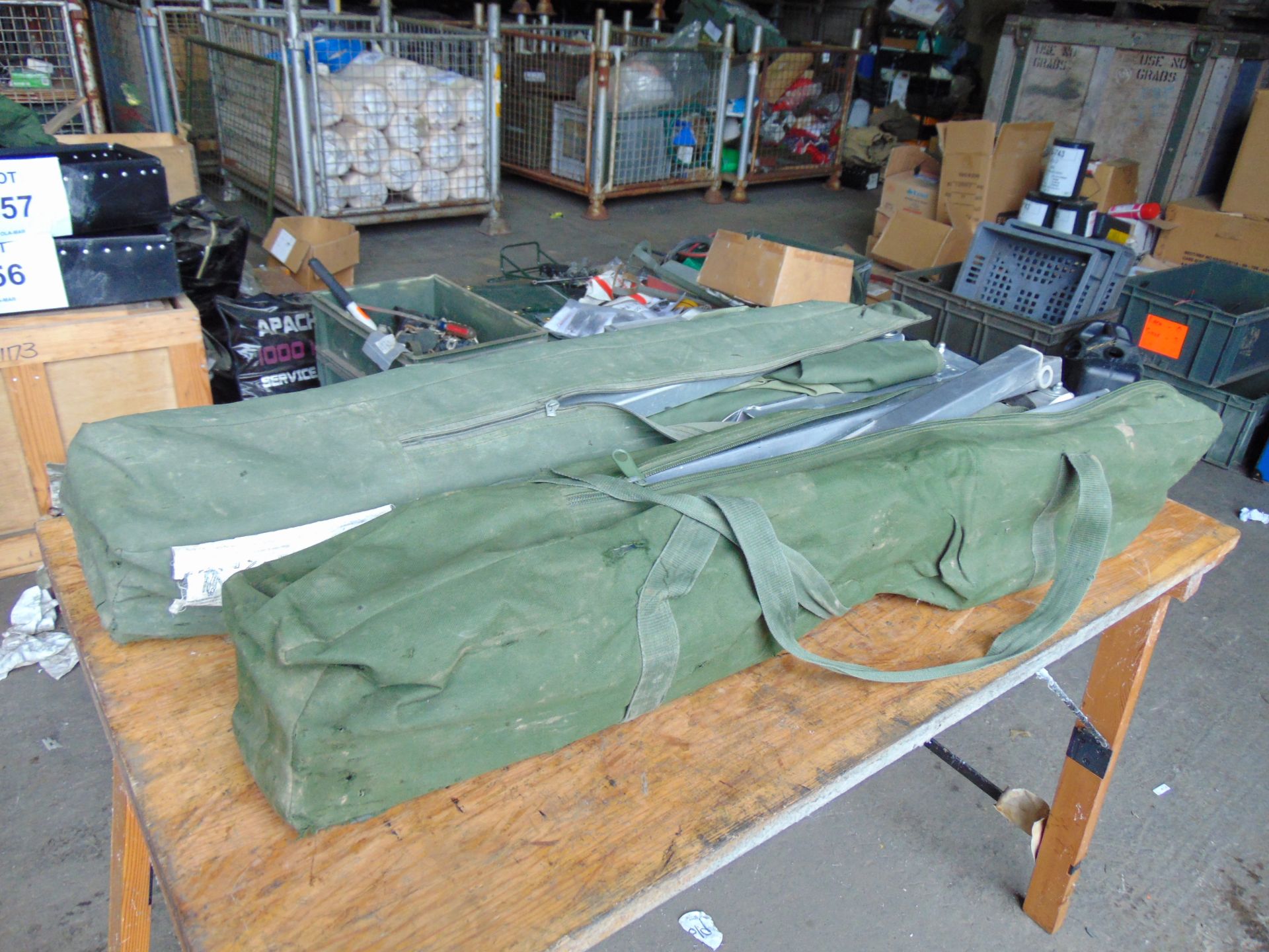 2 x British Army Camp Beds in Bags - Image 3 of 4