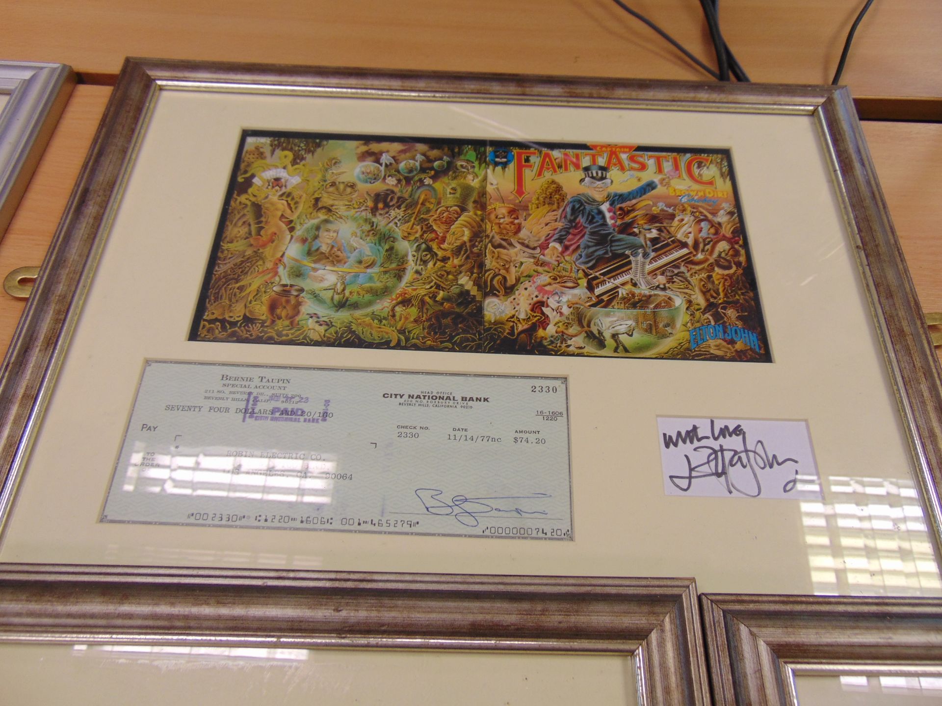 6 x Signed and Framed Pictures inc Elton John, Scissor Sisters, Jam, Dirk Bogande, David Niven etc - Image 5 of 6