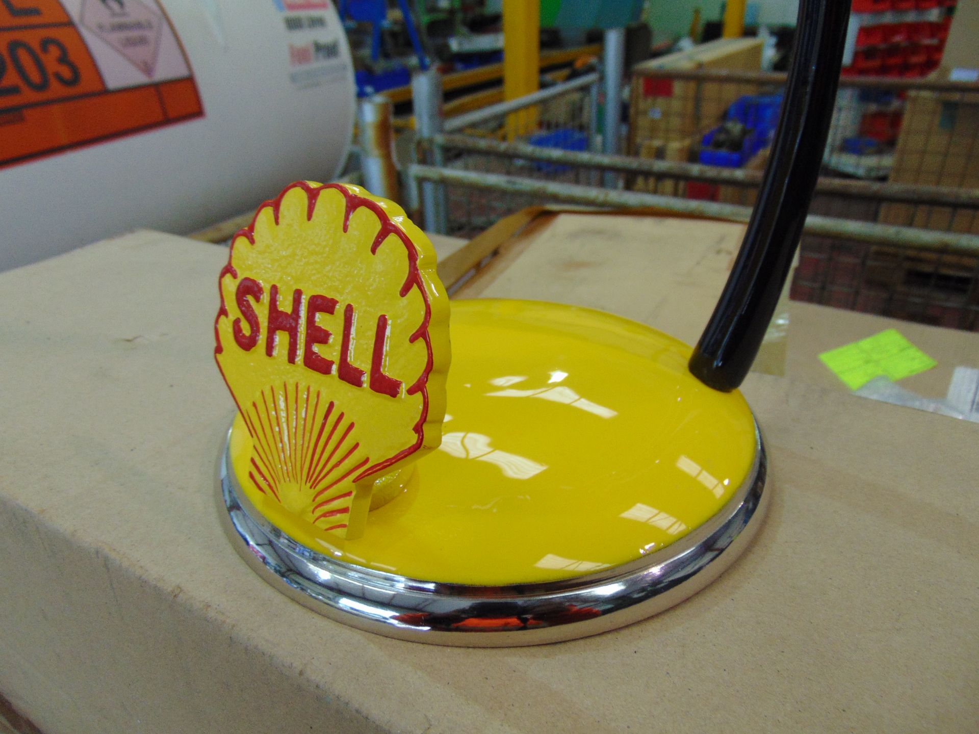 Very Unusual Shell Petrol Pump Desk Top / Counter Top Aluminium Advertising Sign - Bild 2 aus 4