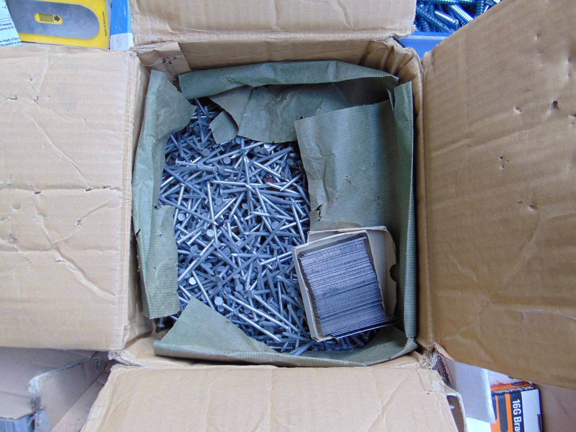 Stillage of New Unused Hydraulic Door Closers, Copper Nails, Fixings, Hooks, Window Pulleys ect. - Image 6 of 6