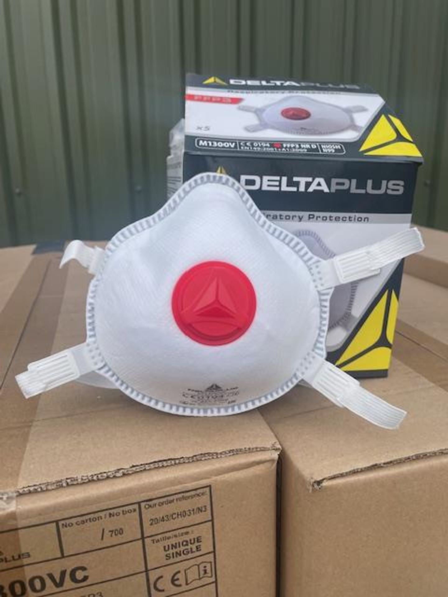 1 PALLET OF 1100 NEW UNUSED DELTA PLUS HIGH QUALITY DUST RESPIRATOR MASKS CE MARKED WITH VALVE