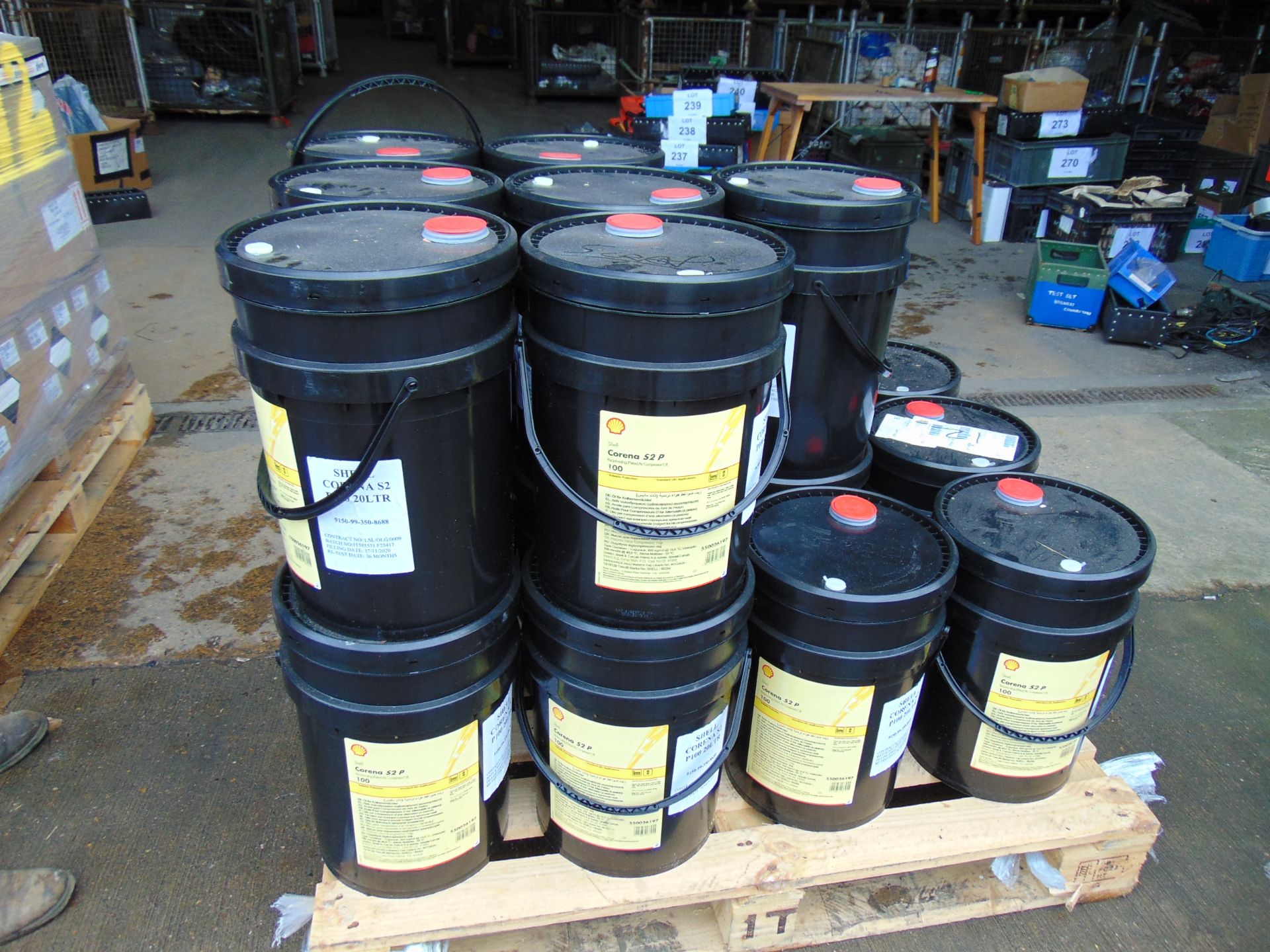 19 x 20 Litre Drums of Shell Corena S2 P100 High Quality Lubricating Oil