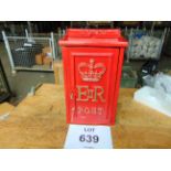 Very Nice New Unused Royal Mail ER Wall Mounted Post Box Top Letter box c/w Keys