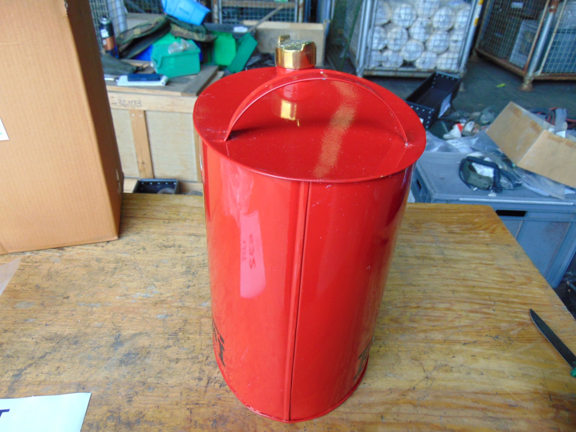 Ferrari Hand Painted 1 Gall Fuel/Oil Can with Brass Cap - Image 4 of 5