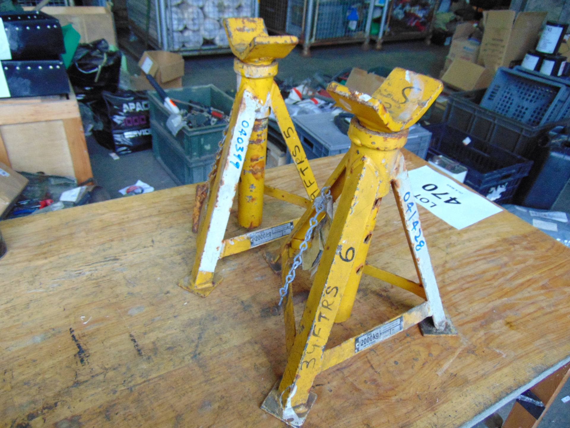 2 x 2 ton Adjustable Axle Stands - Image 3 of 5