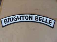 Cast Iron Brighton Belle Railway Engine Sign