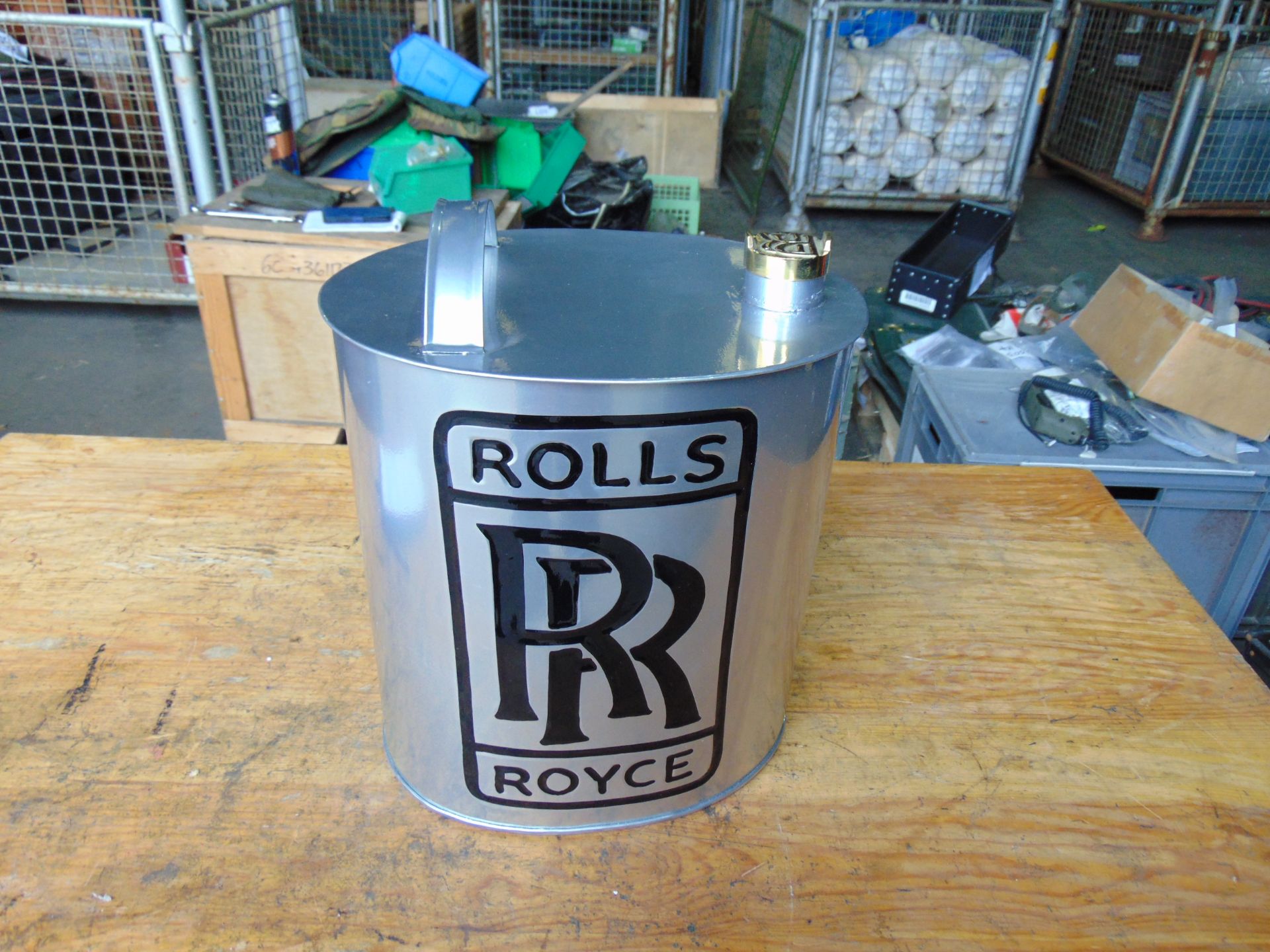 Rolls Royce 2 Gall Oil/Fuel Can Oval with Brass Cap - Image 2 of 5