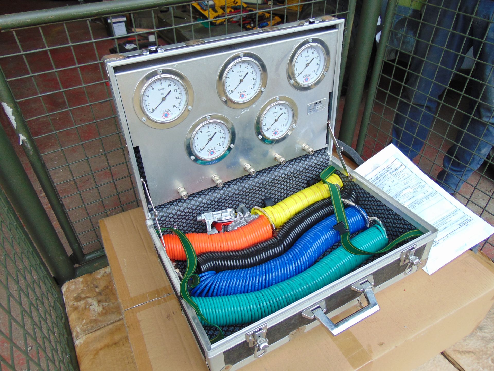 Unissued Iveco Air Testing Set in Transit Case with Certs Accessories etc for Brakes Air System - Image 5 of 7