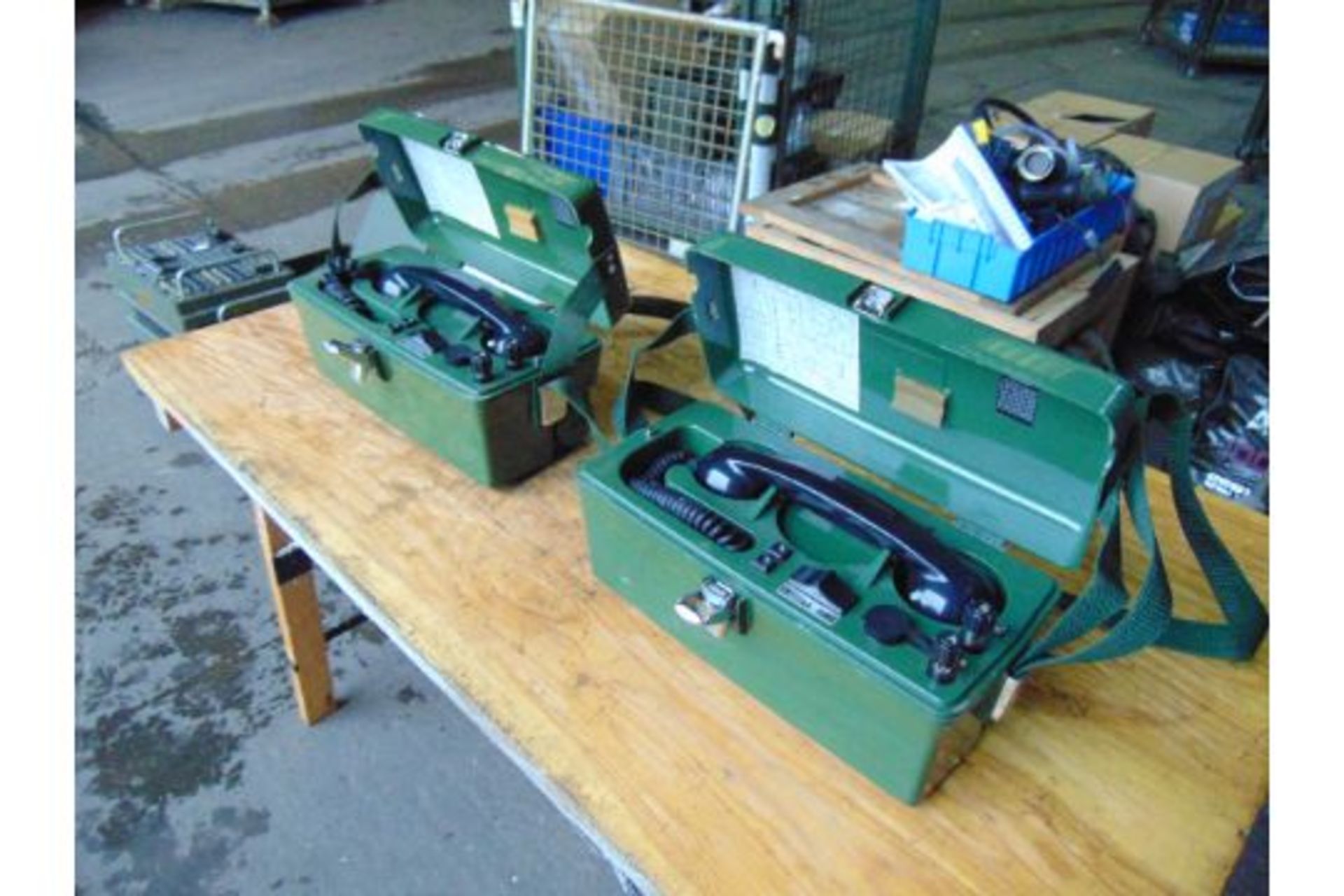 2 x UK PTC 405 Field Telephone Sets - Image 4 of 4