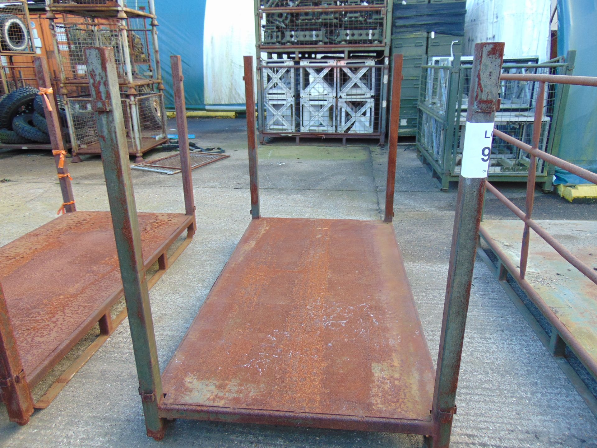 MOD Heavy Duty Stacking Steel Stillage Post Pallet - Image 3 of 3