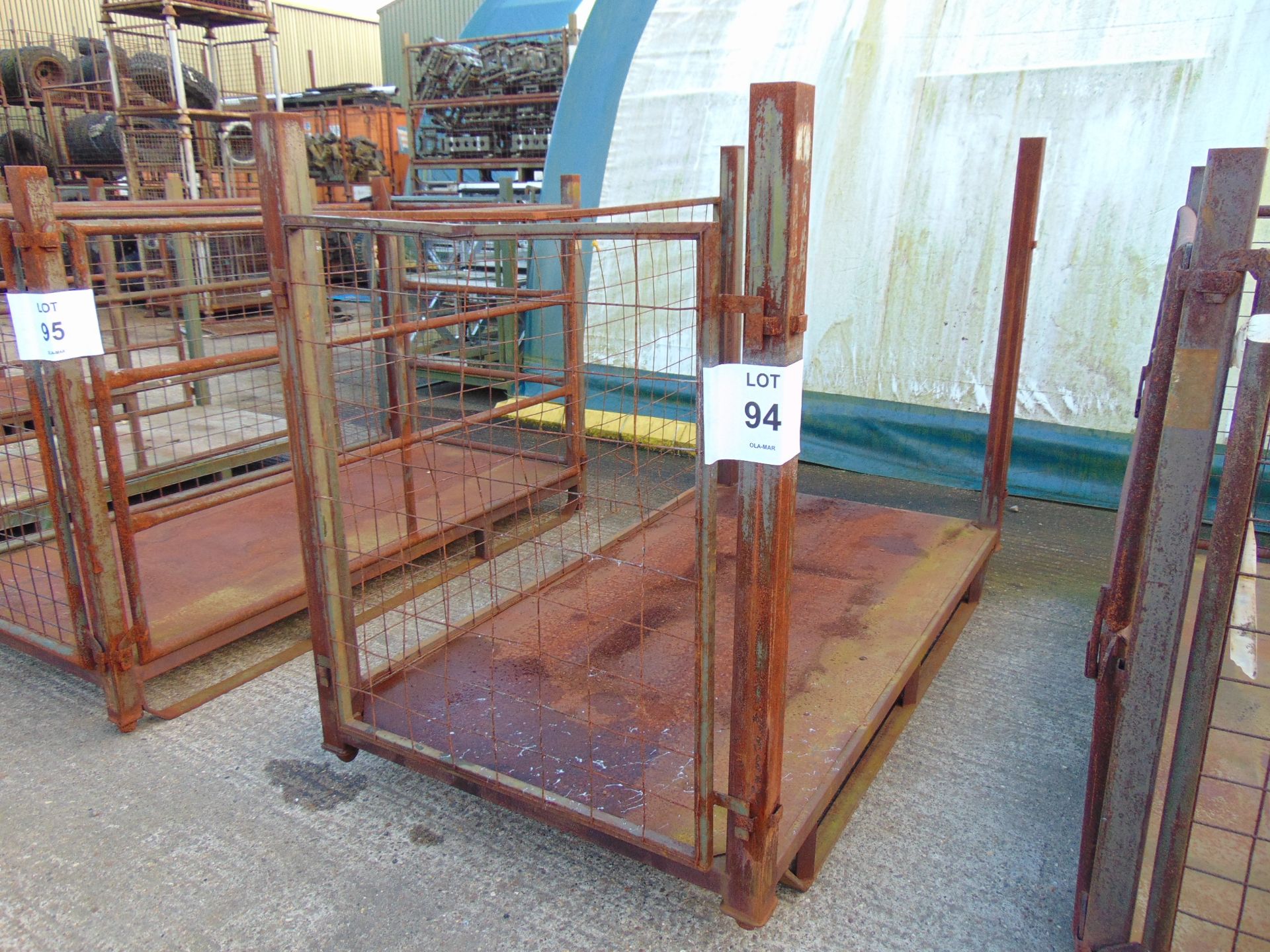 MOD Heavy Duty Stacking Steel Stillage Post Pallet