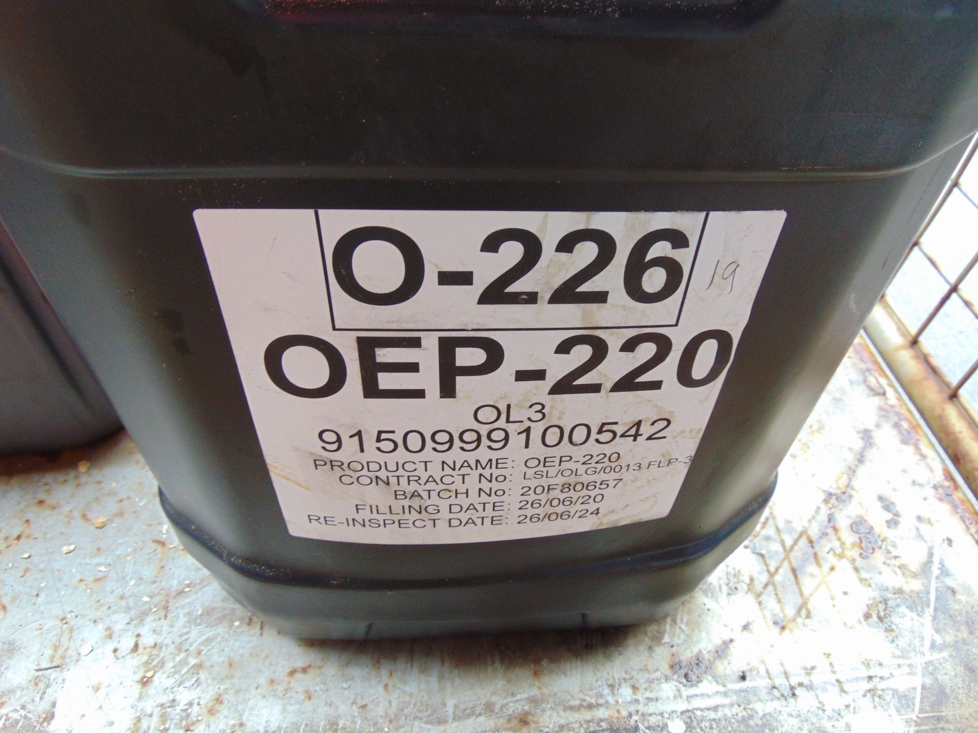 1 x 20 Litre Drum of OEP220 Extreme High Pressure Gear Oil, New Unissued MoD Reserve Stocks - Image 2 of 3